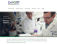 Tablet Screenshot of concertpharma.com